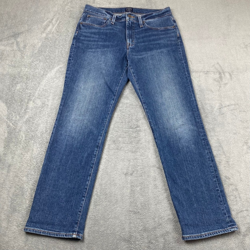 J.Crew Women 27 Slim 31x28 Boyfriend Jeans Blue Re-imagined Medium Wash Denim